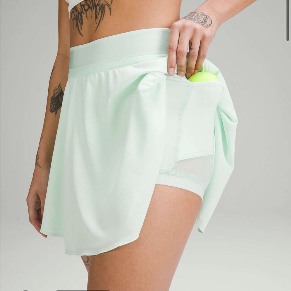 Lululemon Court Rival Mint Green Women's High Rise Skirt